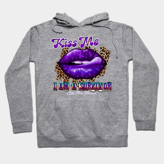 Cystic Fibrosis Awareness Ribbon Lips Kiss Me I am A Survivor Supporting GIft for Fighter Hoodie by JerryCompton5879